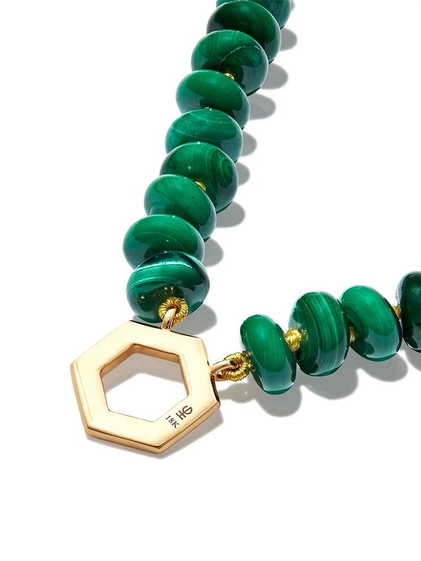 18" Malachite Bead Foundation Necklace