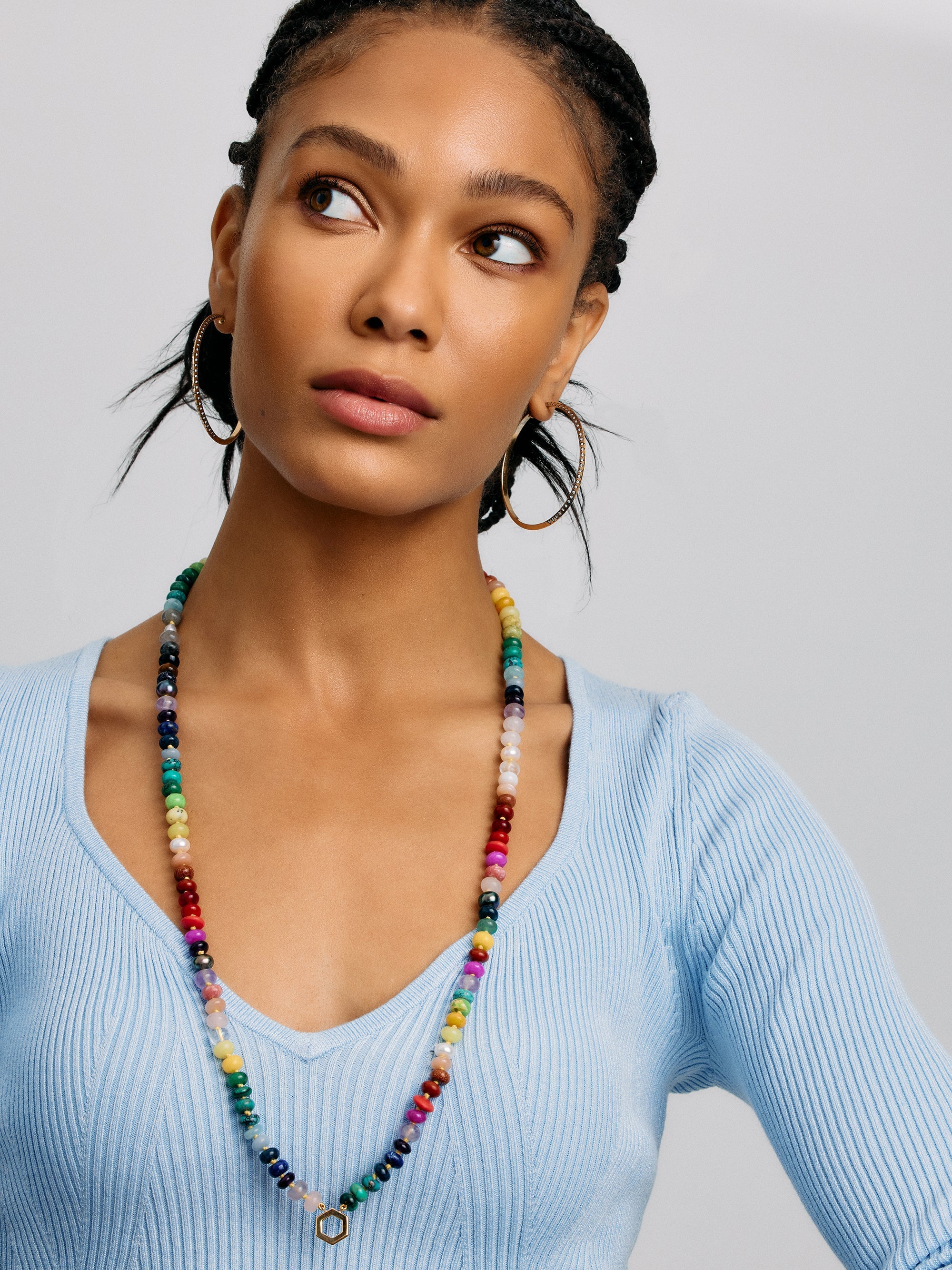 32" Rainbow Bead Foundation Necklace Pendleton