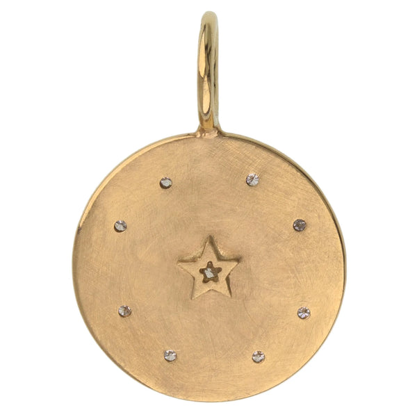Ornate Compass Round Charm