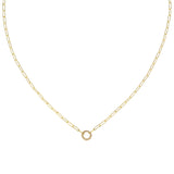 Mini "Everlasting Love" Paper Clip Diamond Necklace