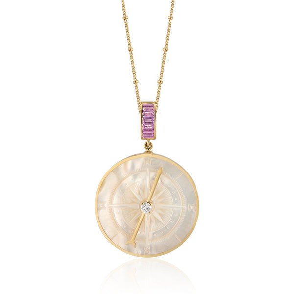 Voyage Intuition Mother-of-Pearl Reversible Compass