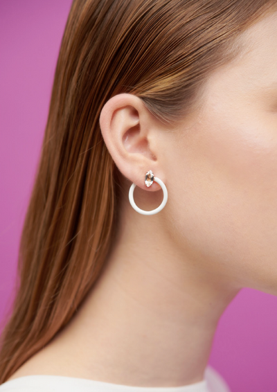 Small Tendril Circle Earrings