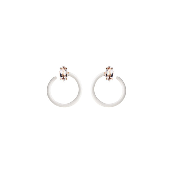 Small Tendril Circle Earrings