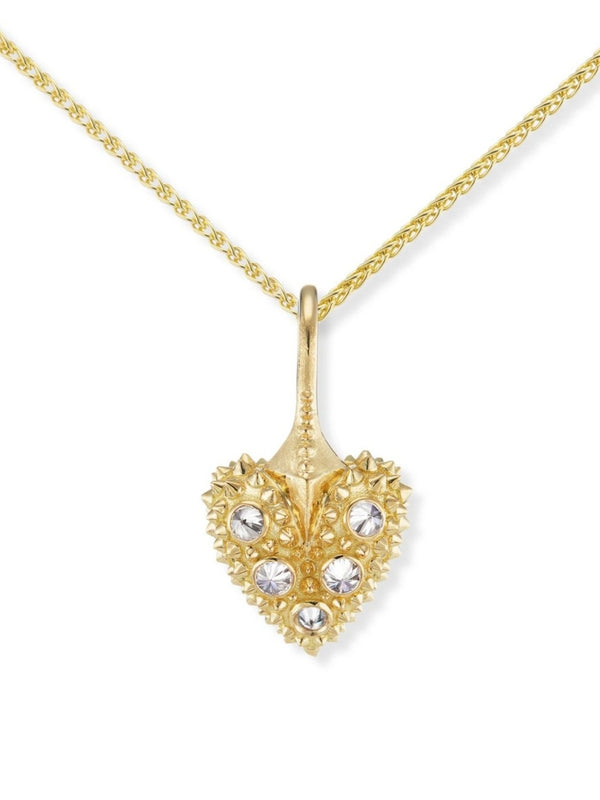 Diamond Pierce Your Heart Charm Necklace